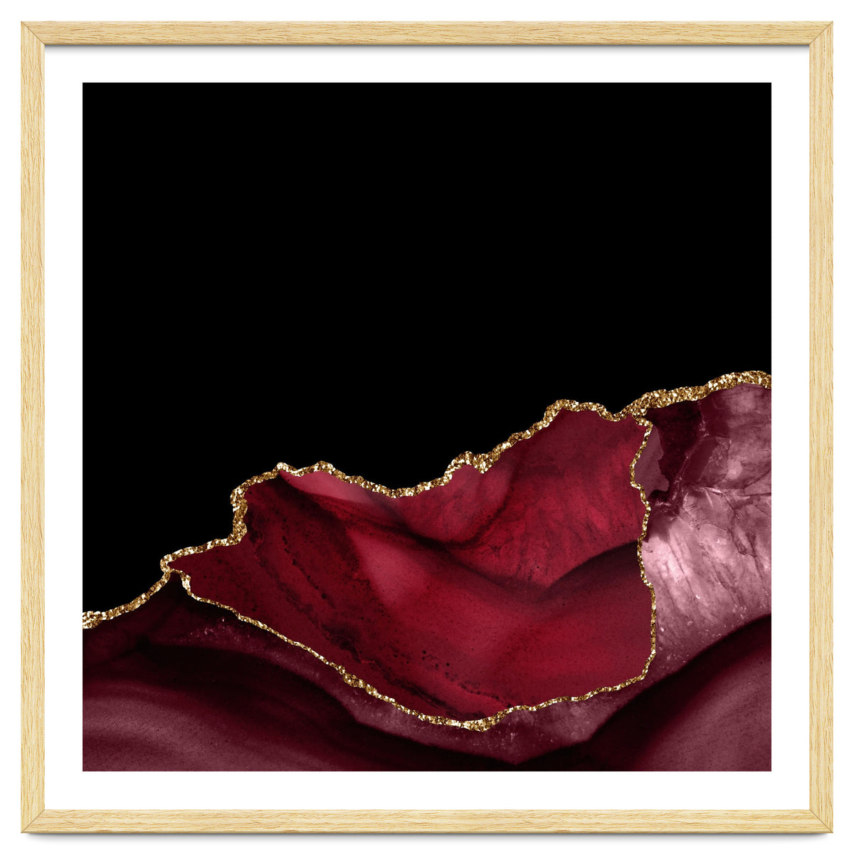 Burgundy & Gold Agate Texture 06