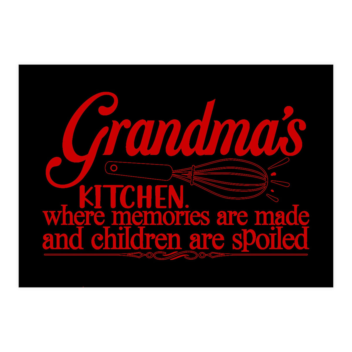 Grandmas Kitchen Where Memories Are Made And Children Are Spoiled  (Print Only)