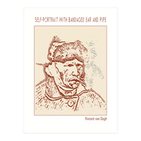 Self Portrait With Bandaged Ear And Pipe – Vincent Van Gogh (Print Only)