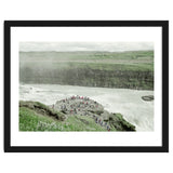 Tourists at the edge of the big river - Iceland thumbnail