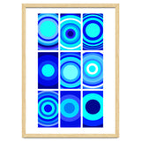 Circles & Rectangles Alt Blue 3 X 3: 2 thumbnail