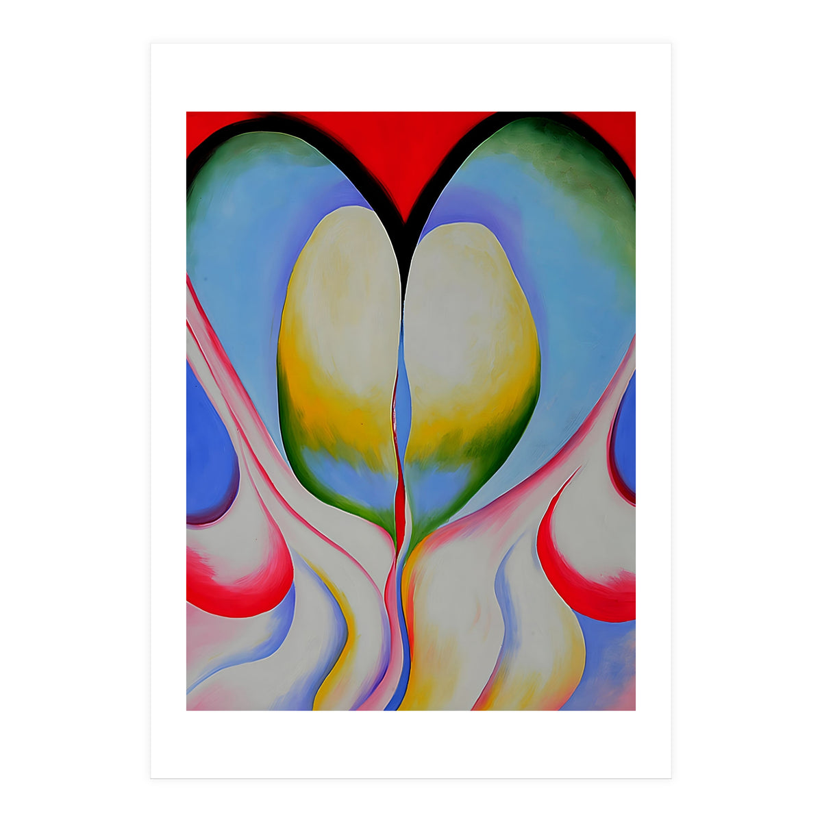Georgia O’Keeffe – Series 1, No. 8 (1918) | Expressive Abstract Watercolor of Organic Rhythm and Modernist Form (Print Only)