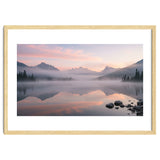 Misty Morning Reflection: Serene Alpine Lake thumbnail
