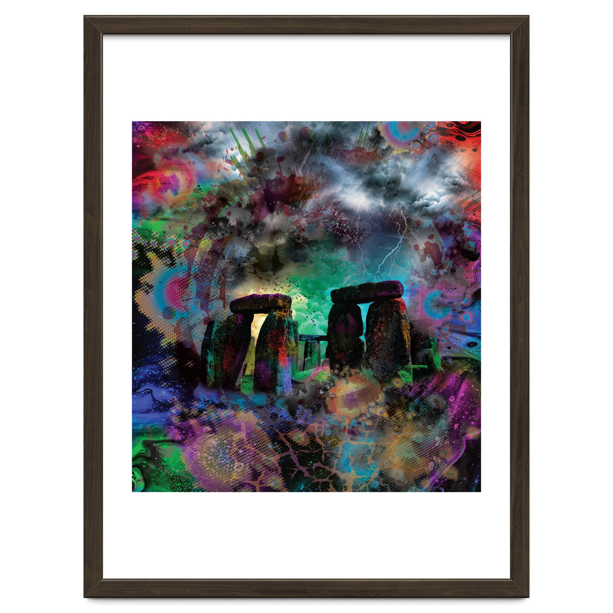 Stone Henge Vibrant Psychedelic Colors