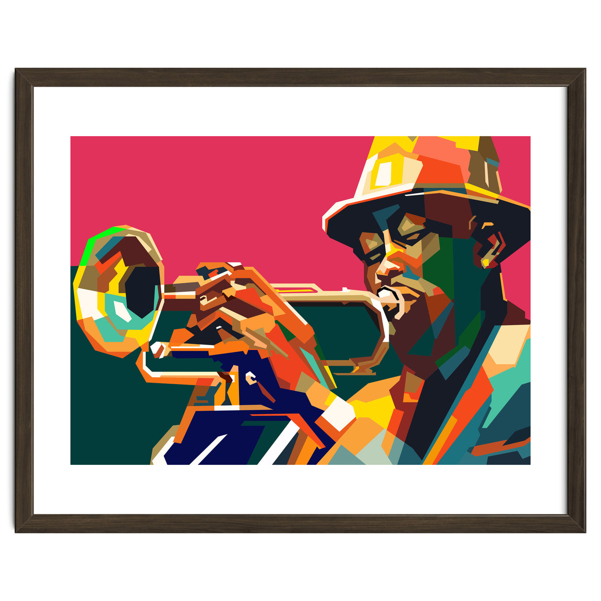 Jazz Trumpet Musician Pop Art Wpap