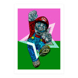 Mario Bross Typo Style Cartoon Pop Art (Print Only) thumbnail