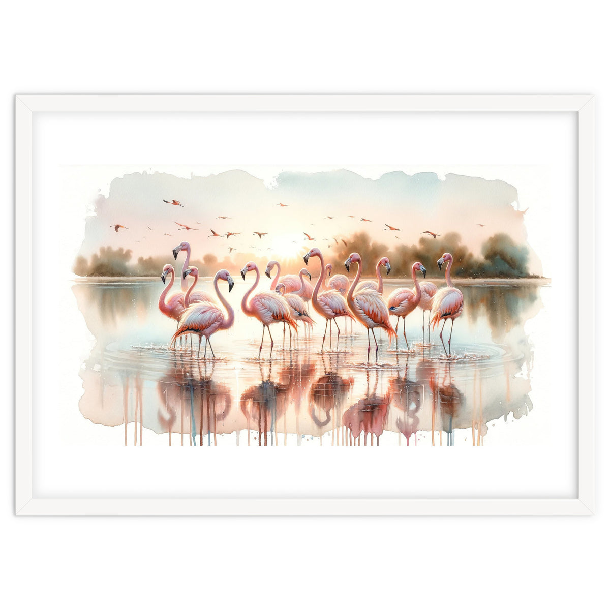 Serene Flamingo Sunrise