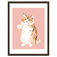 Ms Purrlington Handpainted fluffy cat oil painting