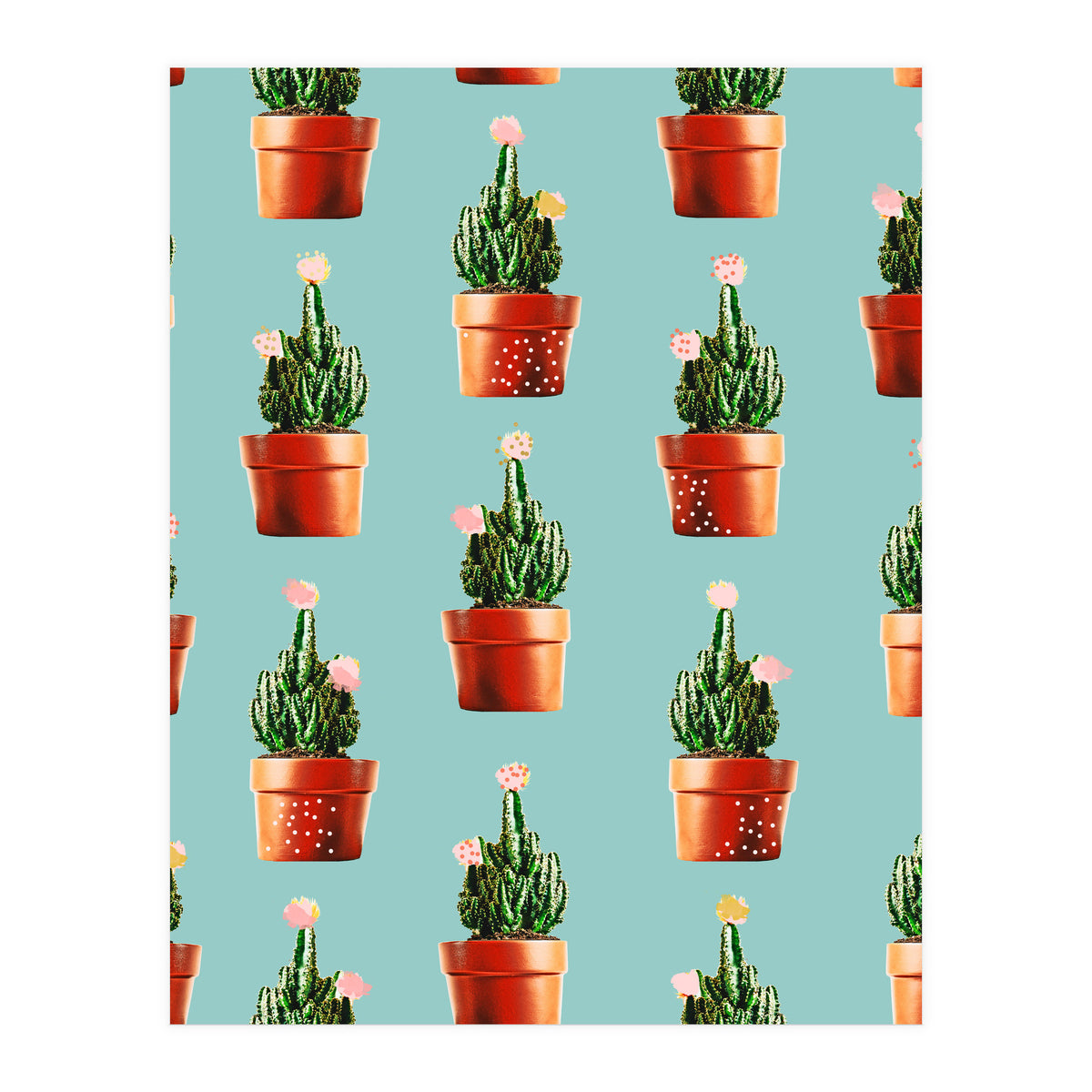 Cactus in Copper Pots #society6 #decor #buyart (Print Only)