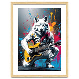 Wolf playing guitar, graffiti thumbnail