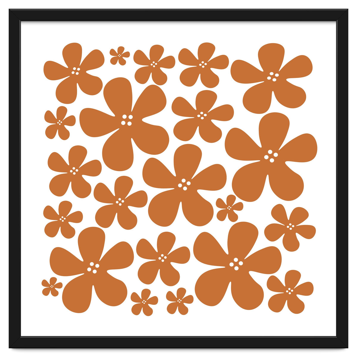 Brown Flowers Pattern