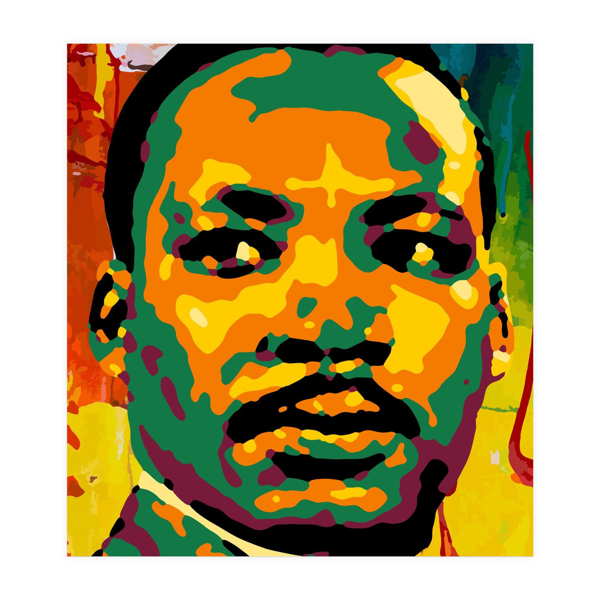 Martin Luther King Jr Abstract Art (Print Only)