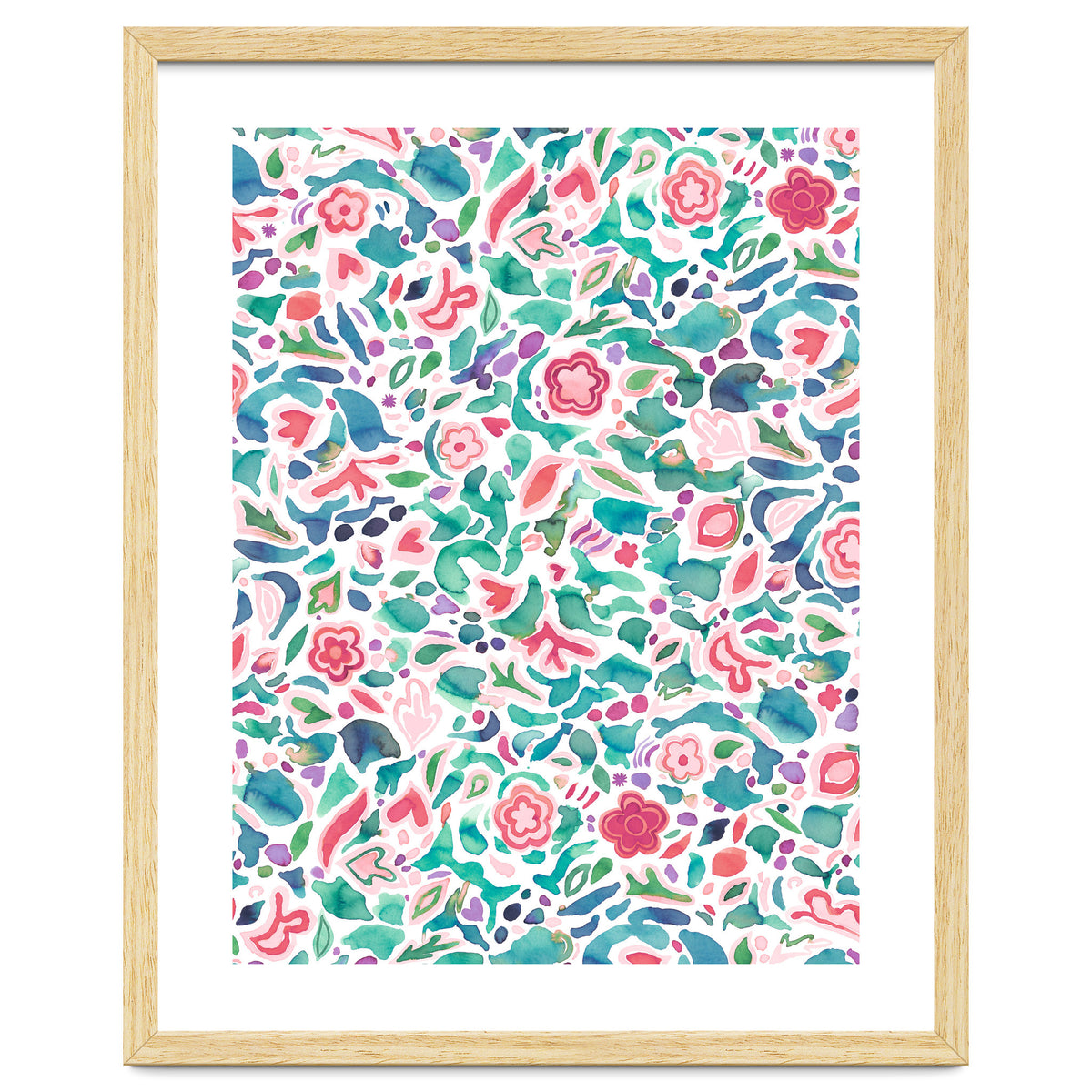 Primitive Flowers Green Coral