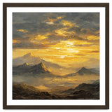 Vibrant Golden Hour Horizon Over Distant Mountain Ridges thumbnail