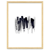 Abstract Watercolor Stripes Minimal Black thumbnail