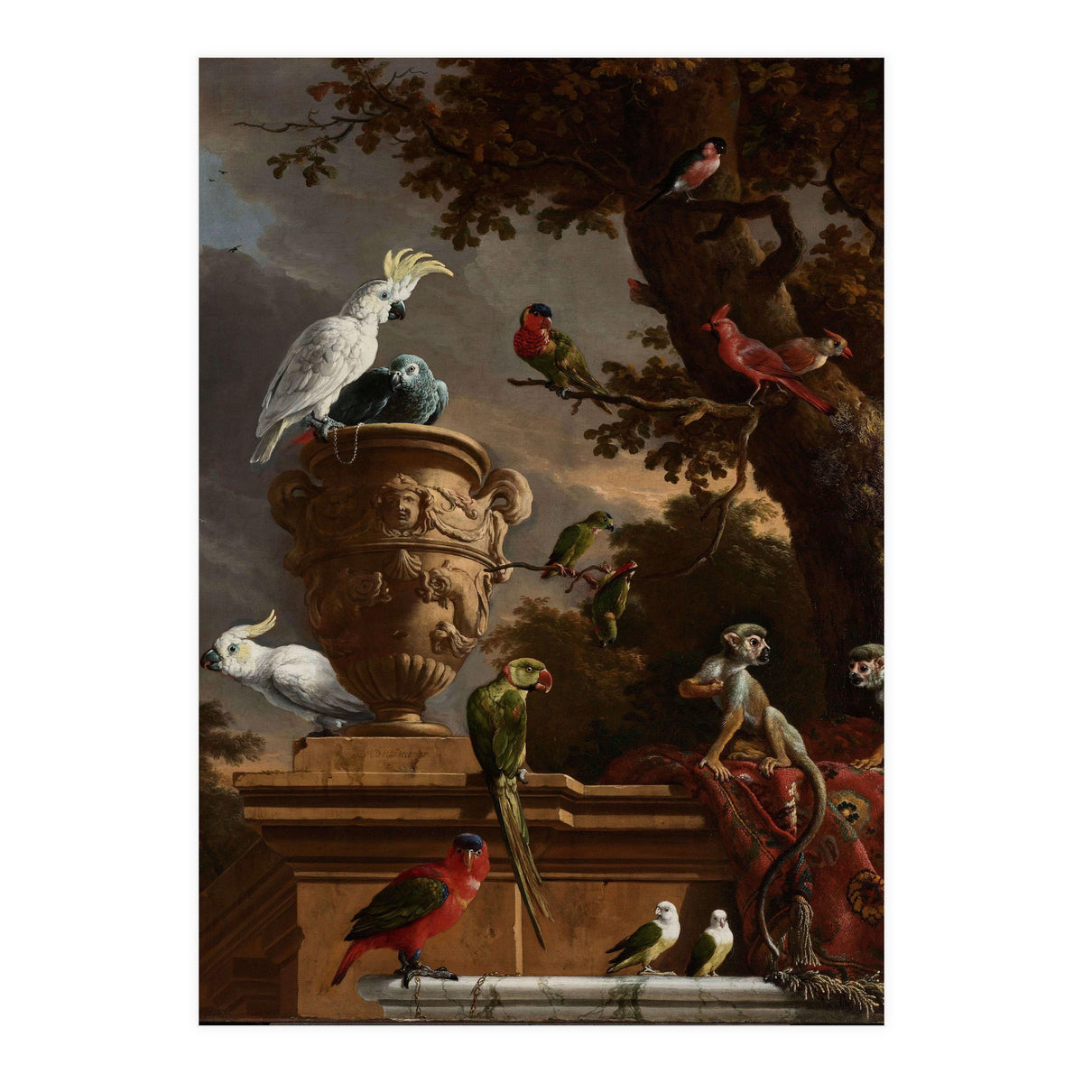 The Menagerie. The Managerie. Dating: c. 1690. Measurements: h 135 cm × w 116.5 cm. (Print Only)