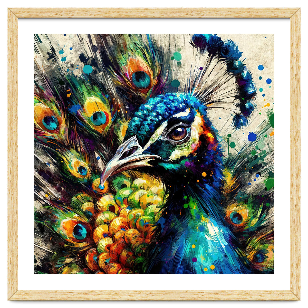 Vibrant Peacock Portrait