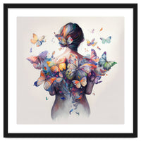 Watercolor Butterfly Embrace