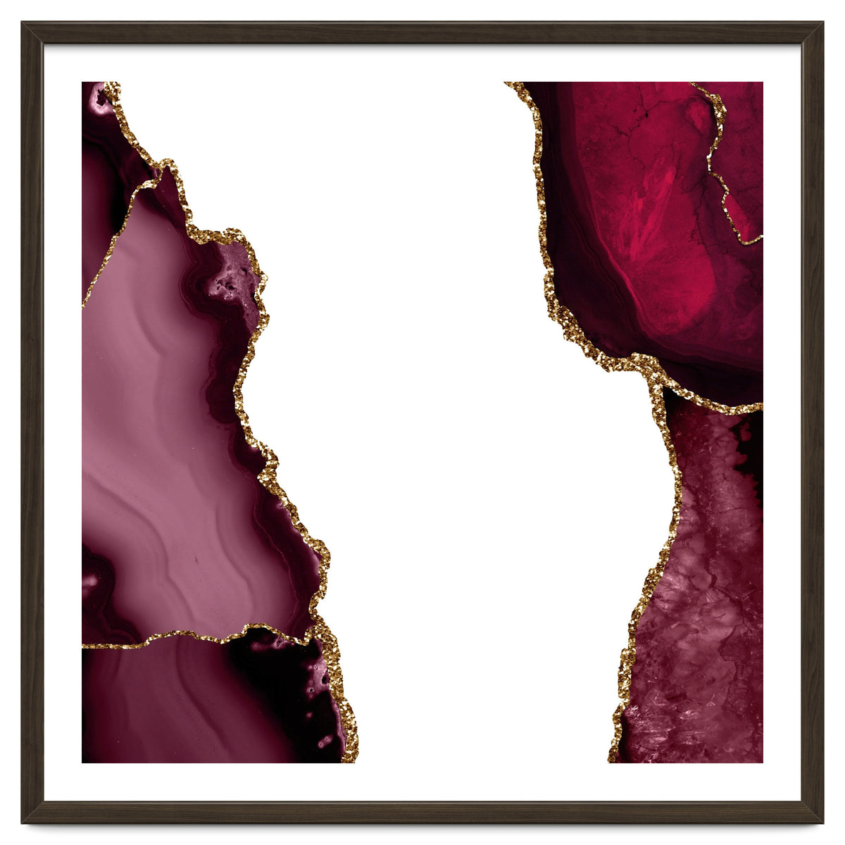 Burgundy & Gold Agate Texture 21