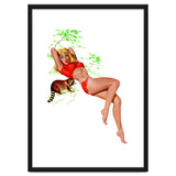 Pinup Girl With A Naughty Racoon thumbnail