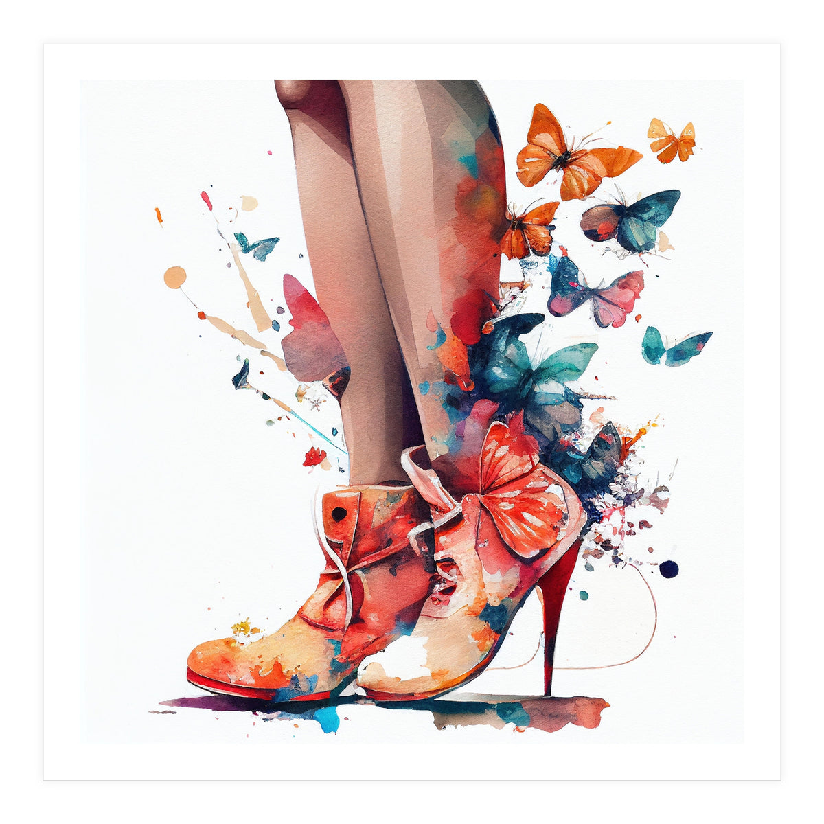 Butterfly Heels Splash (Print Only)