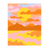 Colors Of The Sky, Sunset Sunrise Nature Landscape Illustration, Travel Adventure Bohemian Colorful (Print Only) thumbnail