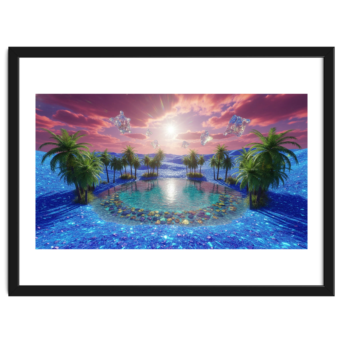 Oasis of Dreams: Surreal Tropical Landscape