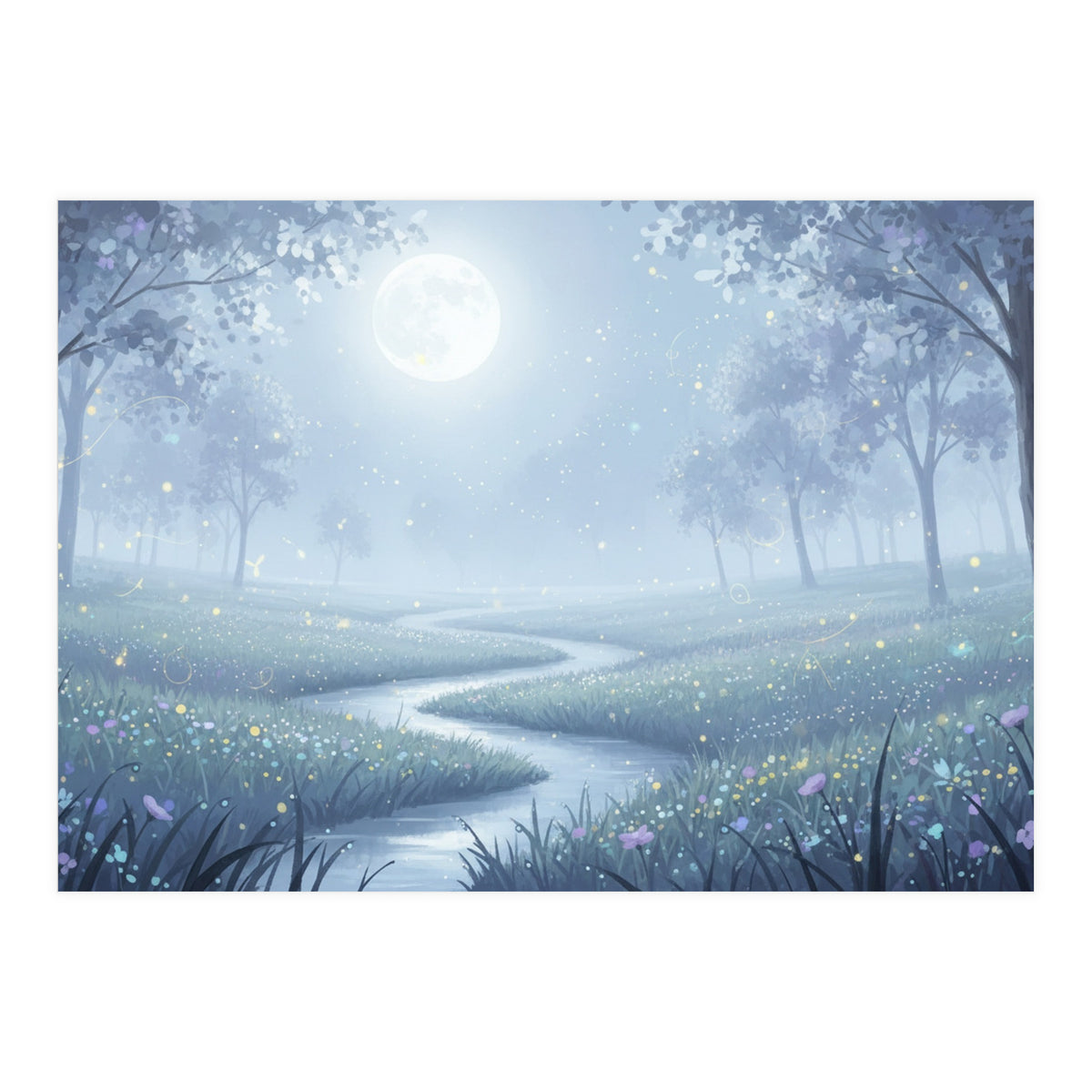 Moonlight Meadow Serenade (Print Only)