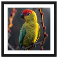 Close Up Of A Colorful Jenday Conure