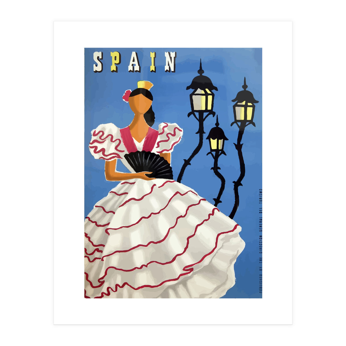 Spain, A Lady in Traditional Costume (Print Only)