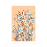 Linocut Flower Meadow Peach Fuzz (Print Only) thumbnail