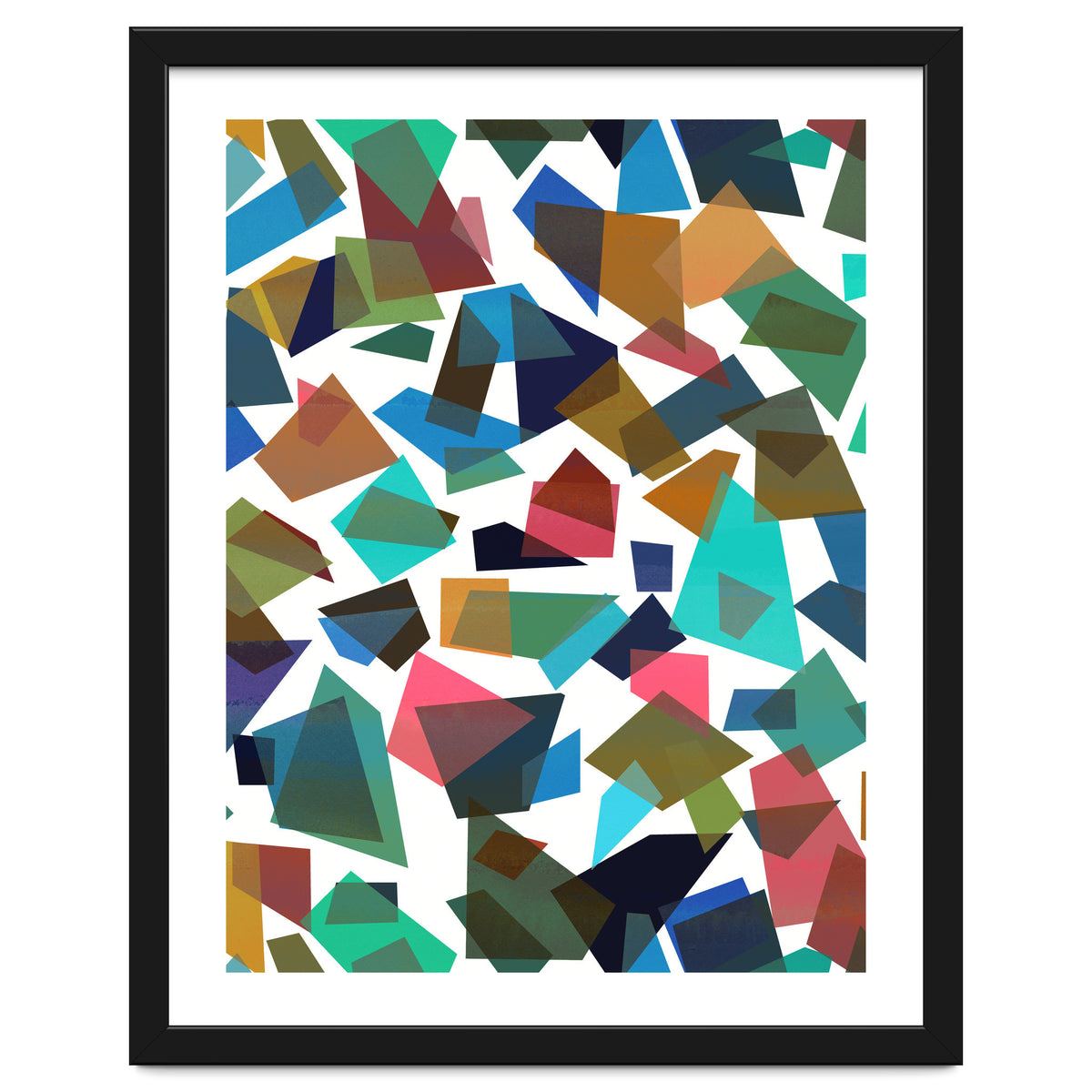 Geometric Squares Collage Colorful