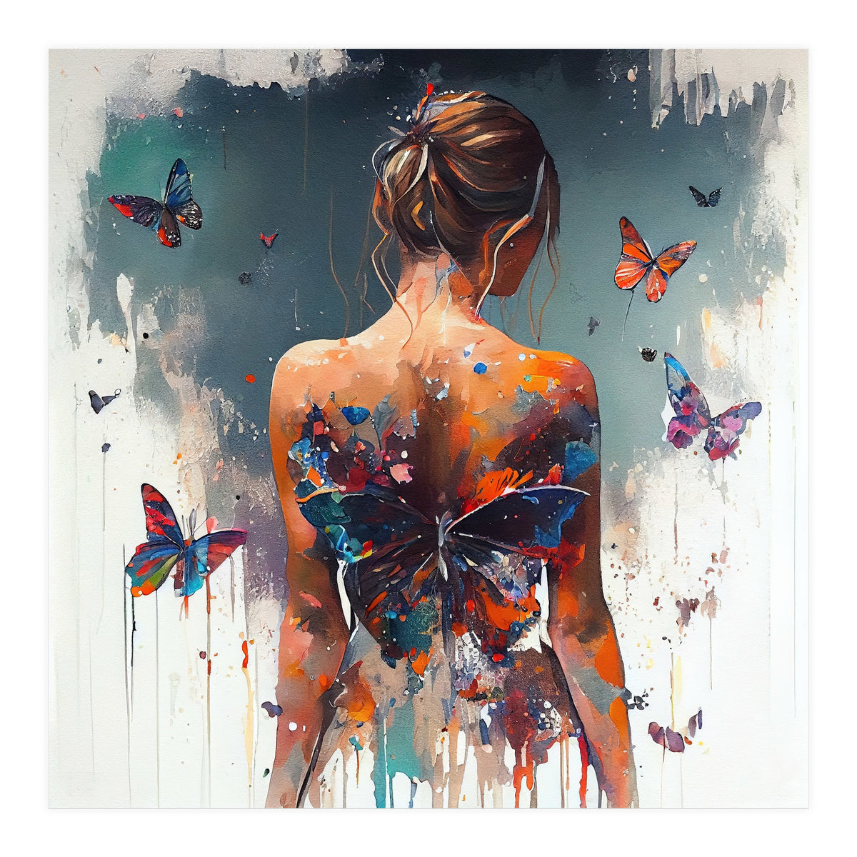 Powerful Butterfly Woman Body #4 (Print Only)