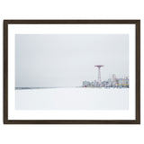 Amusement park in the winter seascape thumbnail