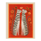 Striped Cat Pair (Print Only) thumbnail