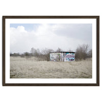 Graffiti barn in the middle of nowhere