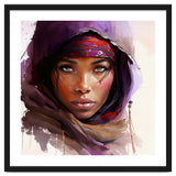 Amethyst Hood Tuareg Woman Portrait thumbnail