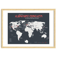 World Map of Alien First Contacts in Movies