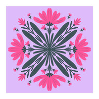 Magenta mandala flowers (Print Only)