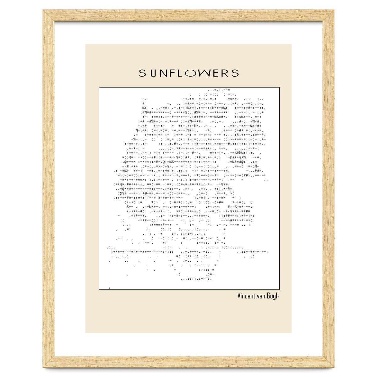 Sunflowers – Vincent van Gogh (1888) (ascii art)