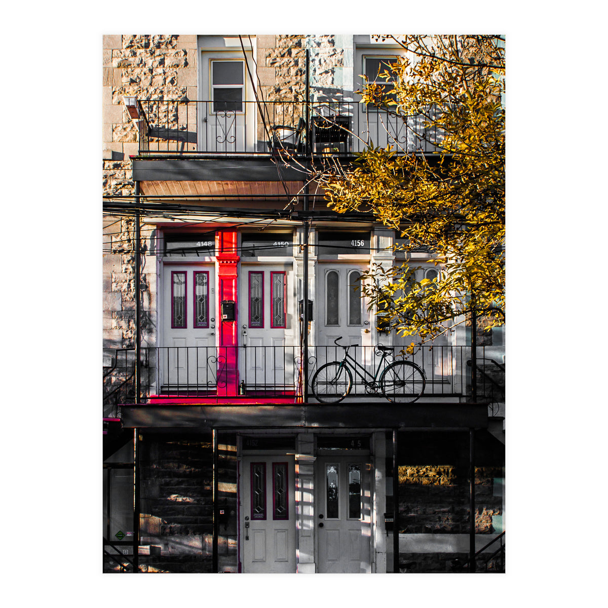 Montreal Bicycle Balcony No 1 Color Version (Print Only)