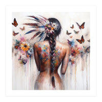 Butterfly Braid Elegance (Print Only)