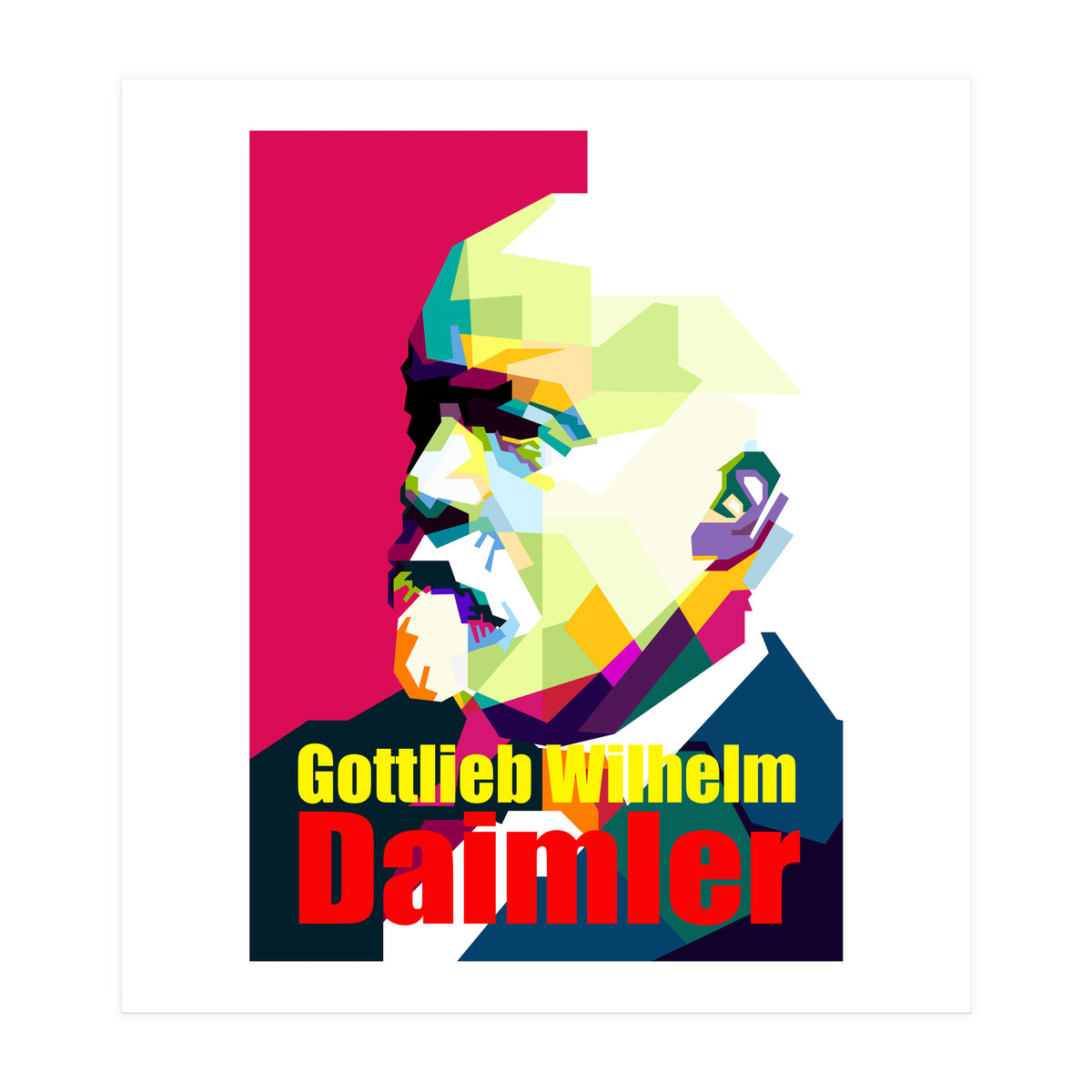 Gottlieb Daimler Pop Art WPAP (Print Only)