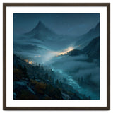 Moonlit Alpine Valley at Night with Shimmering River thumbnail