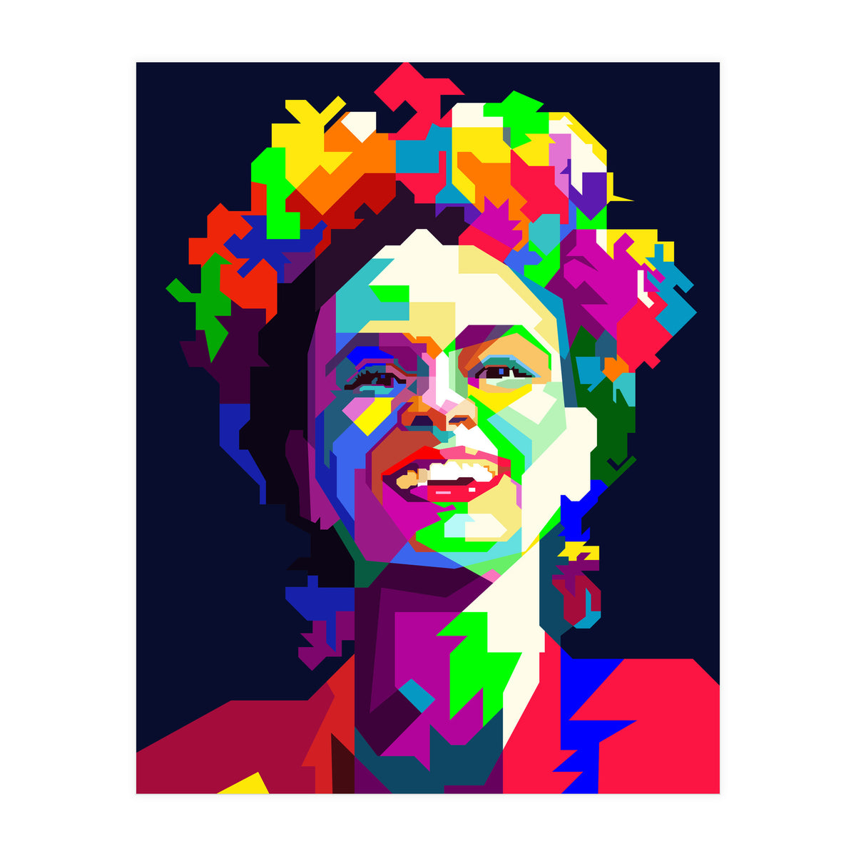 Frida Kahlo Mexican Artist Painting Pop Art WPAP (Print Only)