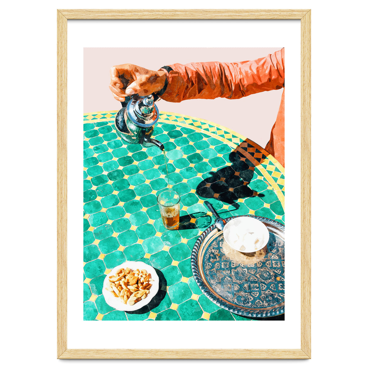 Chai, India Culture & People Painting, Exotic Travel Places Tea Bohemian Colorful Morocco Turkish