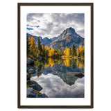 Golden Autumn Reflection: Majestic Mountain Wilderness Landscape thumbnail