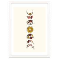 Floral Phases Of The Moon