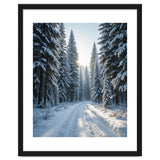 Serene Winter Wonderland Forest Road thumbnail