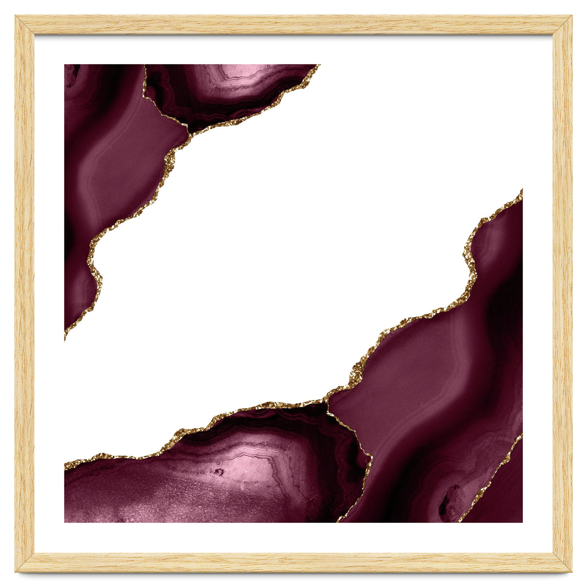 Burgundy & Gold Agate Texture 22